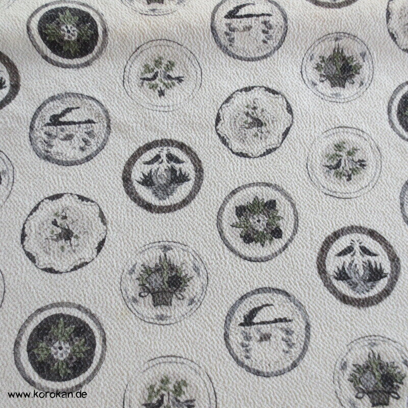 Araihari Mon artige Kreise Hitoe Kimono Seiden Crepe