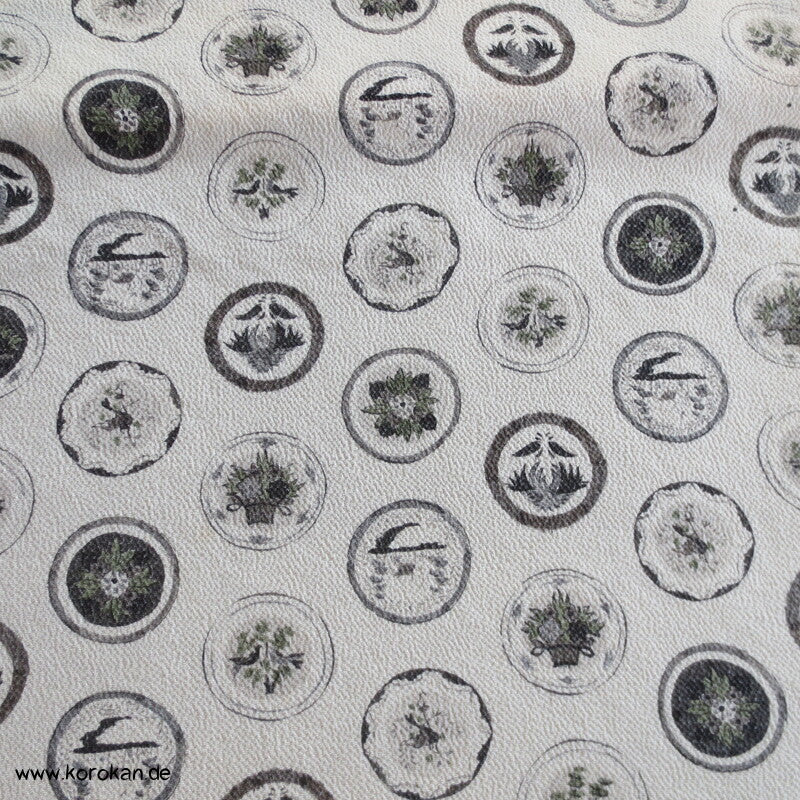 Araihari Mon artige Kreise Hitoe Kimono Seiden Crepe
