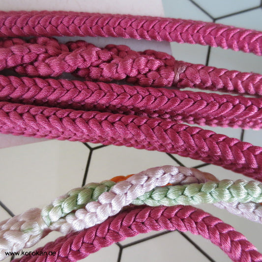 mauve, bunter Abschnitt Kordel Obijime, Zopfteil
