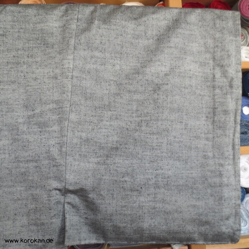 hellgrauer Herren Tsumugi Seiden Kimono