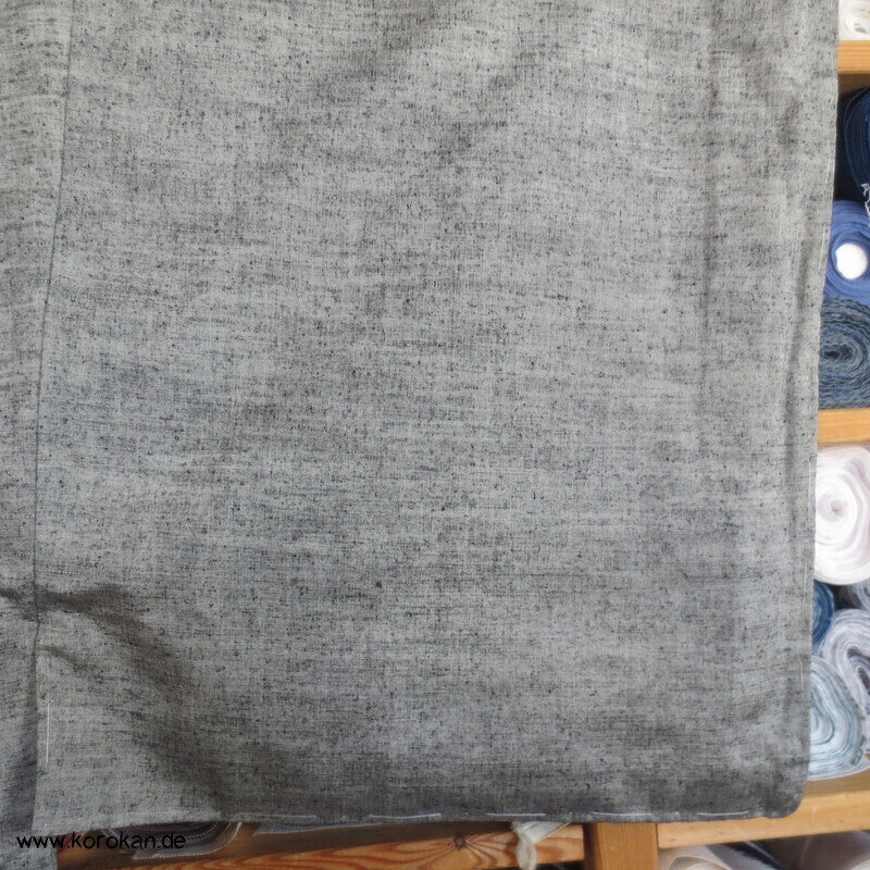 hellgrauer Herren Tsumugi Seiden Kimono