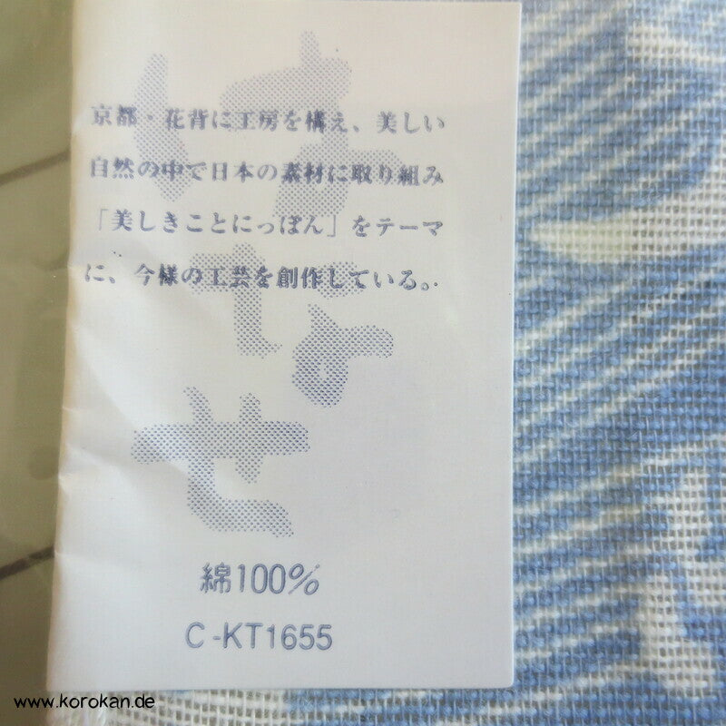 Furoshiki japanisches Tragetuch mit Hasen und Wellen