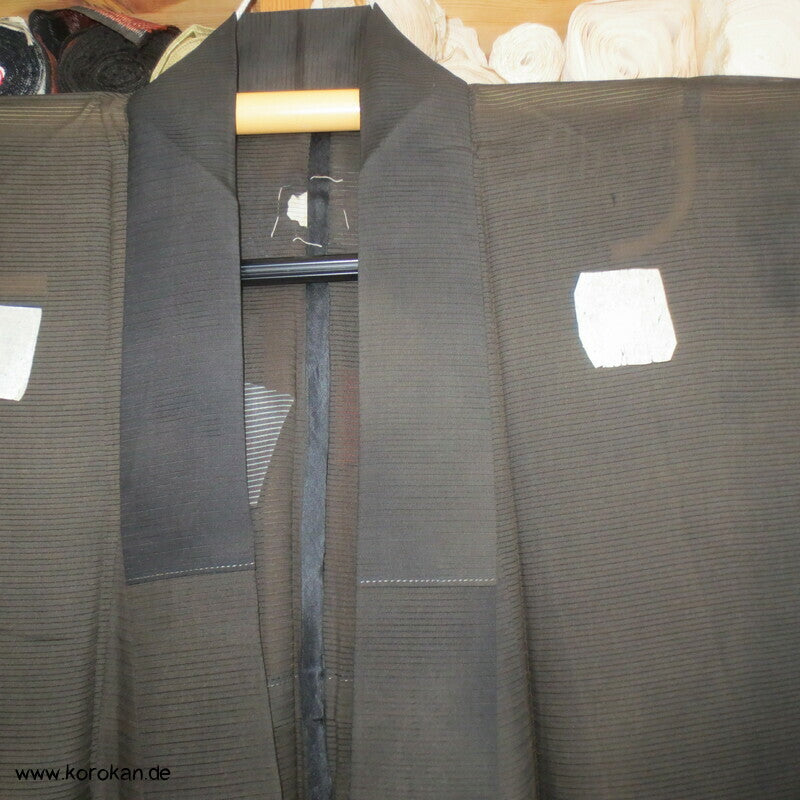 Kaioke Boxen, antiker Hitoe Tomesode Kimono, bestickt Seiden Rho Drehergewebe