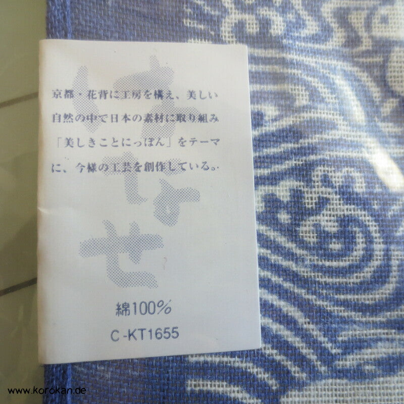 Furoshiki japanisches Tragetuch mit Hasen und Wellen