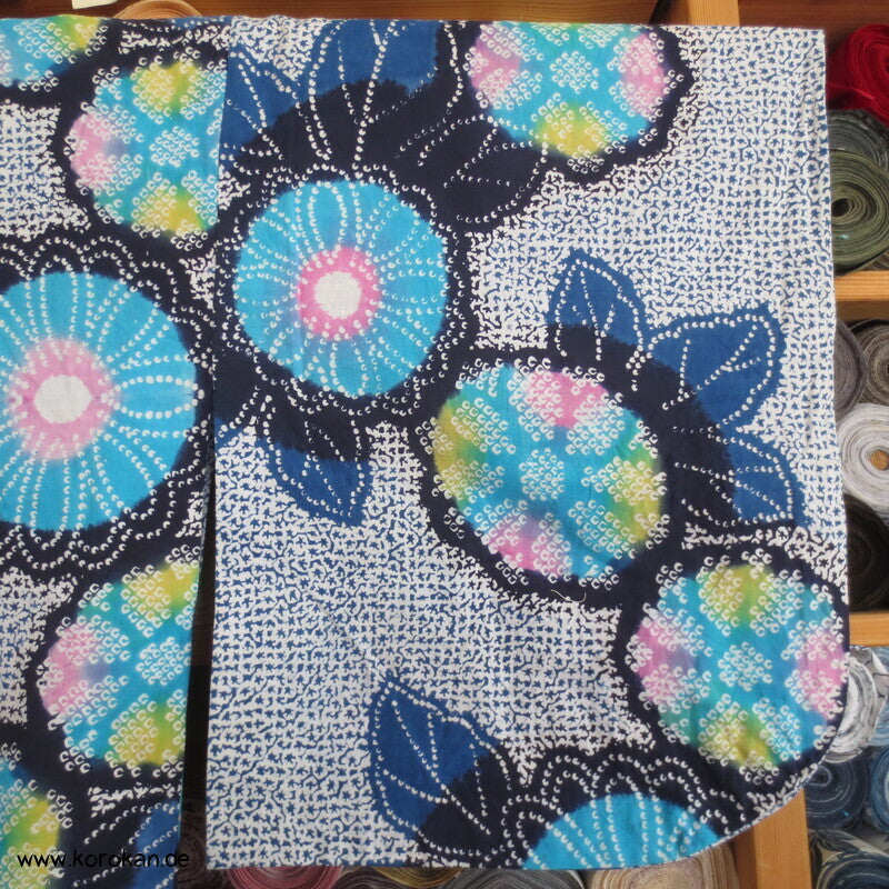 japanischer homemade Yukata Kimono, Kanoko Dot Print