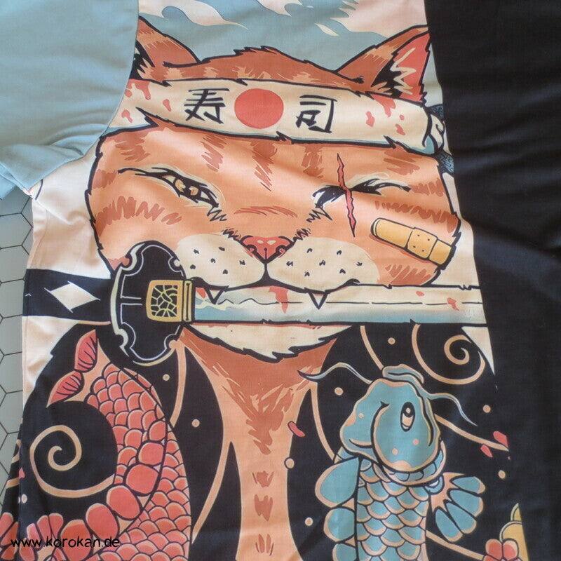 Piratenkatzen Neko T Shirt Gr. L