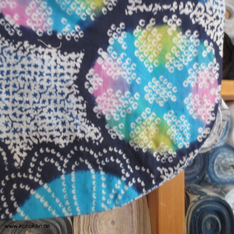 japanischer homemade Yukata Kimono, Kanoko Dot Print