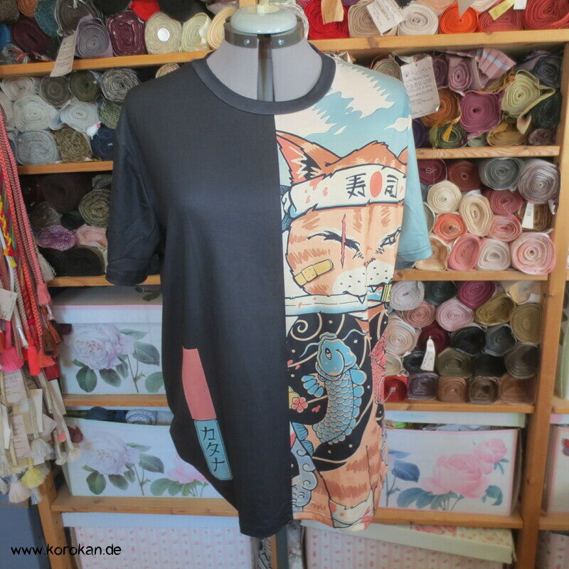 Piratenkatzen Neko T Shirt Gr. L