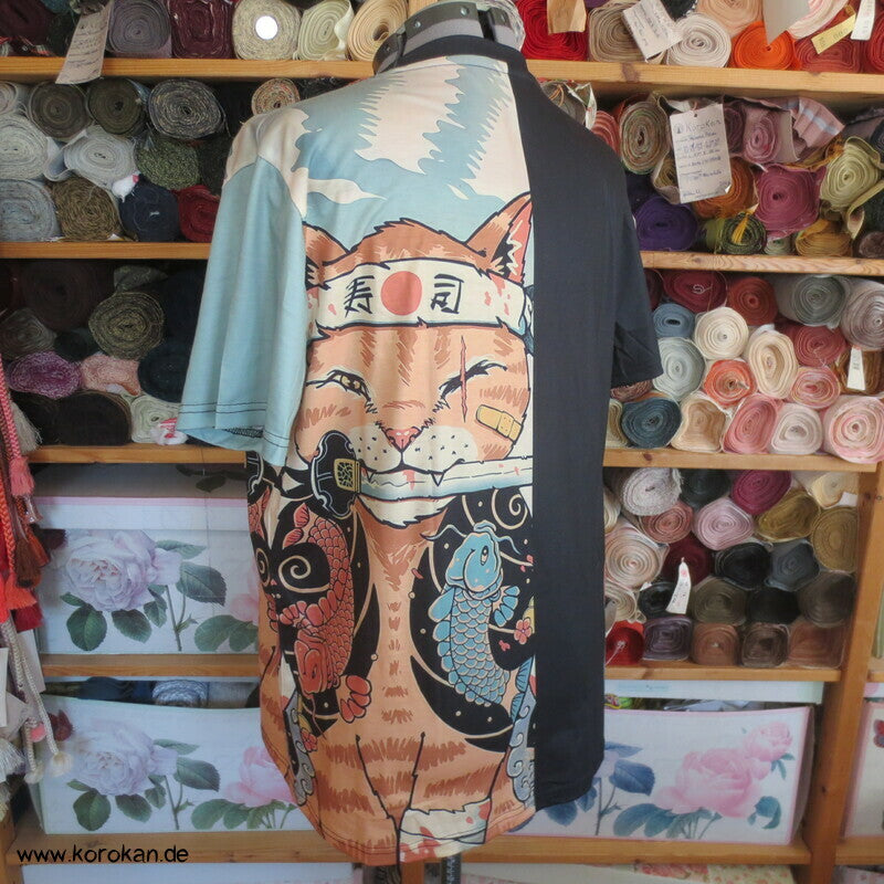 Piratenkatzen Neko T Shirt Gr. L