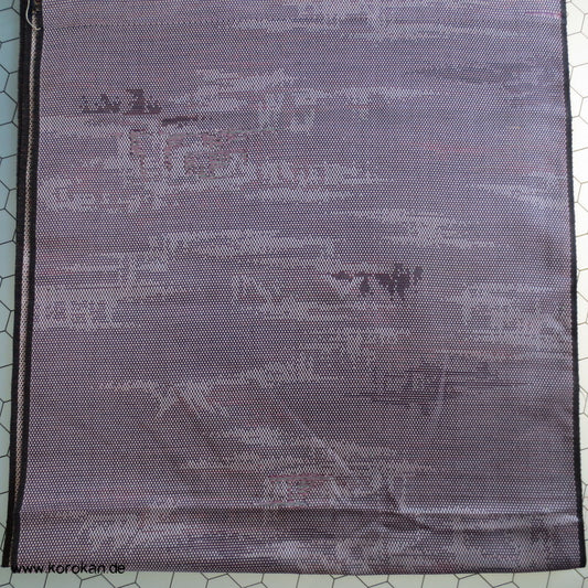 abstrakter mauve melierter Wolle/ Seide Kimono Jacquard