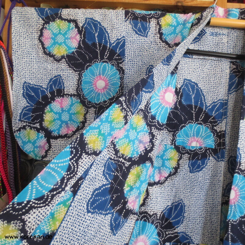 japanischer homemade Yukata Kimono, Kanoko Dot Print