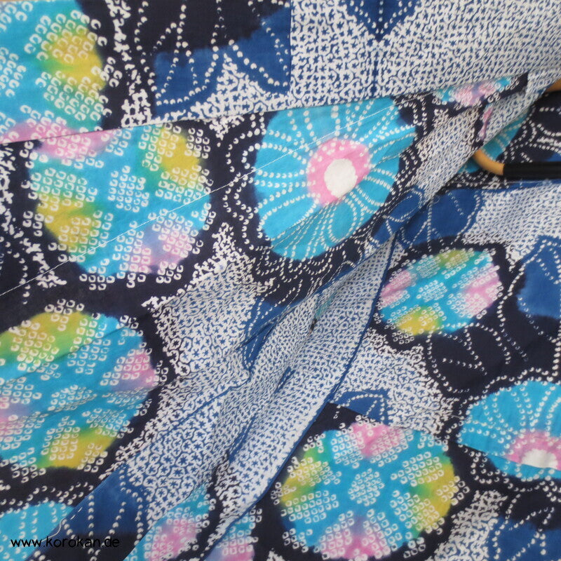 japanischer homemade Yukata Kimono, Kanoko Dot Print
