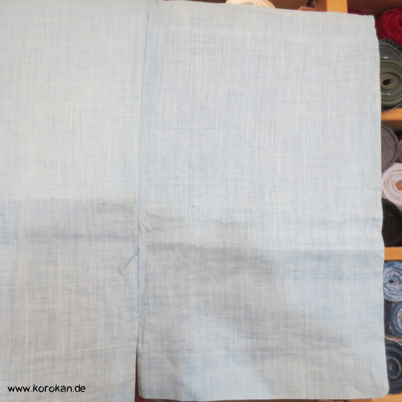 hellblauer 3 Mon Hanf Hitoe ungefütterter Kimono