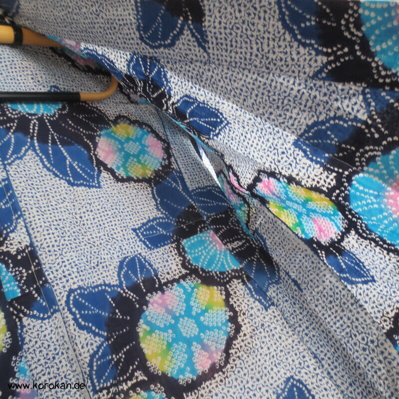 japanischer homemade Yukata Kimono, Kanoko Dot Print