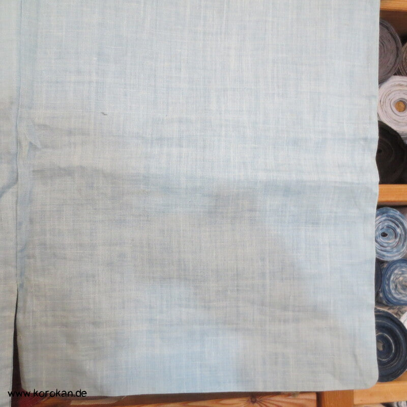hellblauer 3 Mon Hanf Hitoe ungefütterter Kimono
