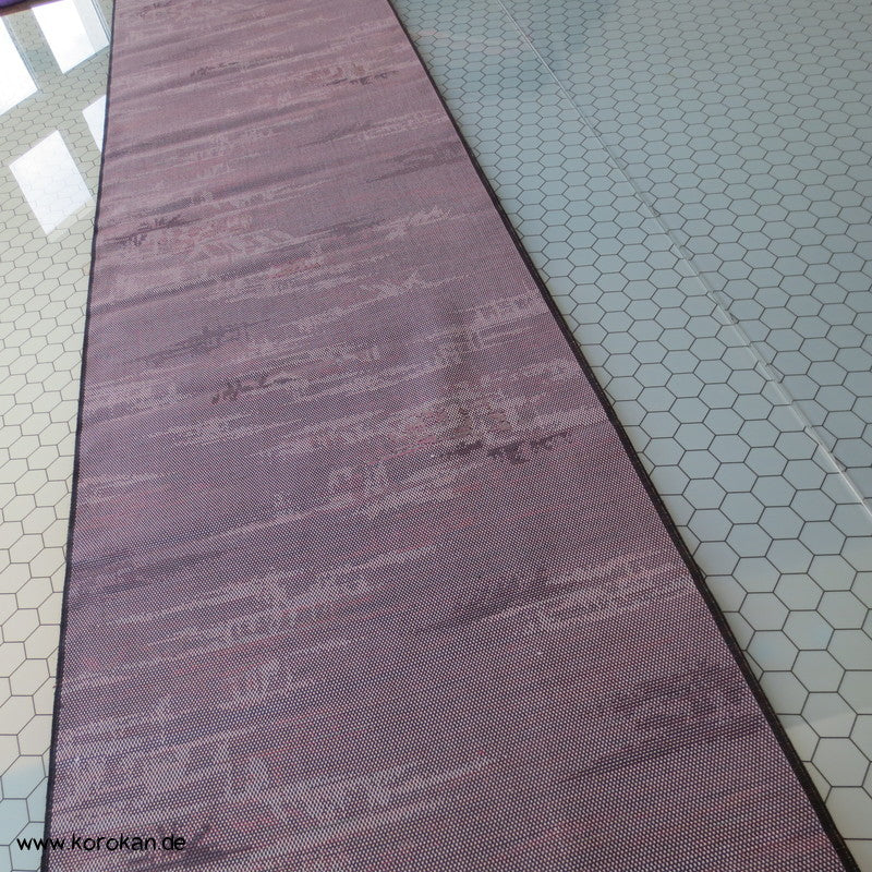 abstrakter mauve melierter Wolle/ Seide Kimono Jacquard
