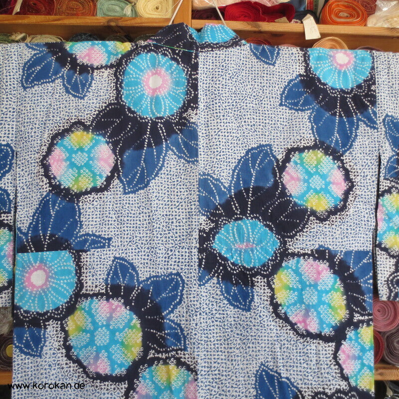 japanischer homemade Yukata Kimono, Kanoko Dot Print