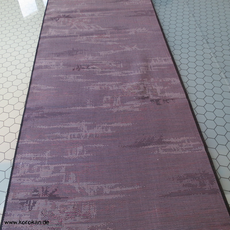 abstrakter mauve melierter Wolle/ Seide Kimono Jacquard