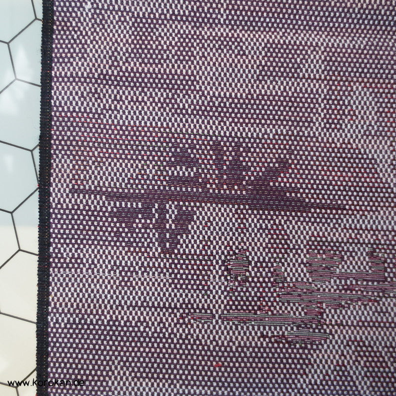 abstrakter mauve melierter Wolle/ Seide Kimono Jacquard