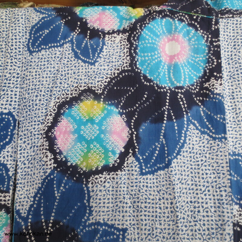 japanischer homemade Yukata Kimono, Kanoko Dot Print