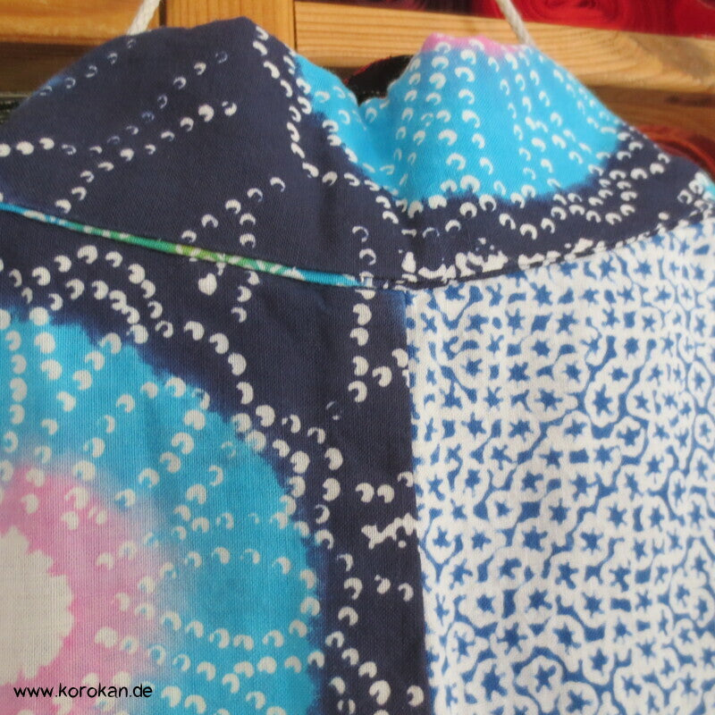 japanischer homemade Yukata Kimono, Kanoko Dot Print