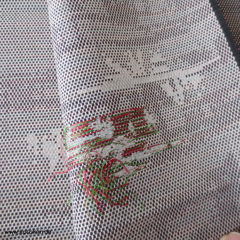 abstrakter mauve melierter Wolle/ Seide Kimono Jacquard