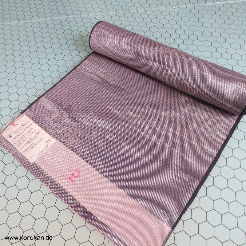 abstrakter mauve melierter Wolle/ Seide Kimono Jacquard