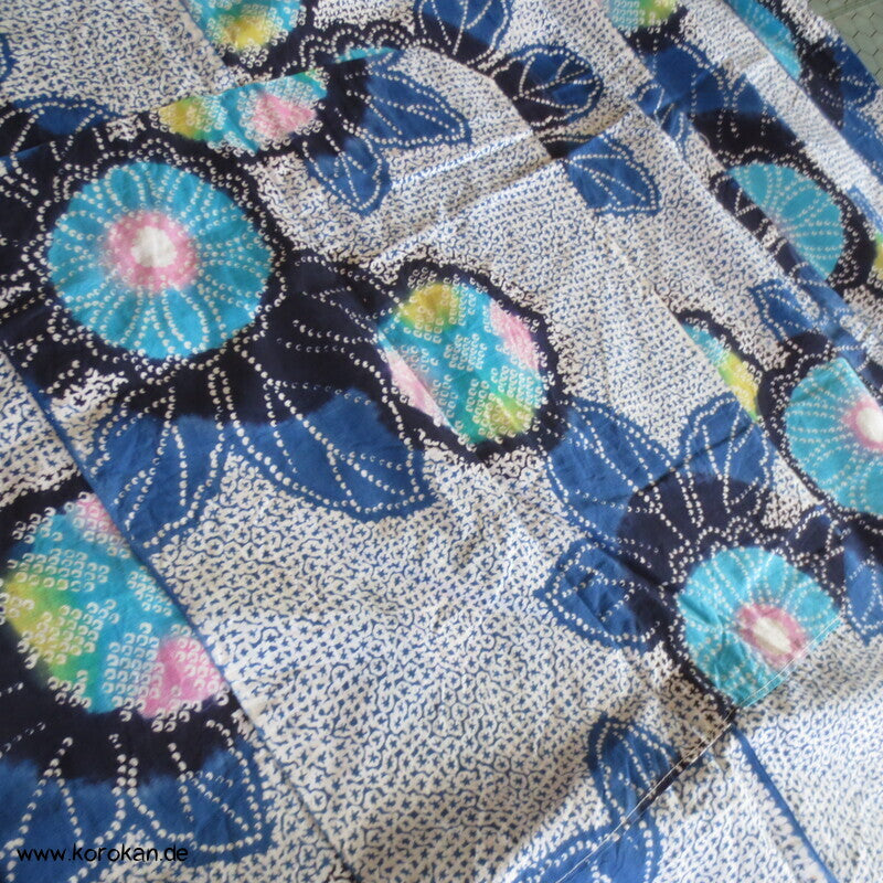 japanischer homemade Yukata Kimono, Kanoko Dot Print