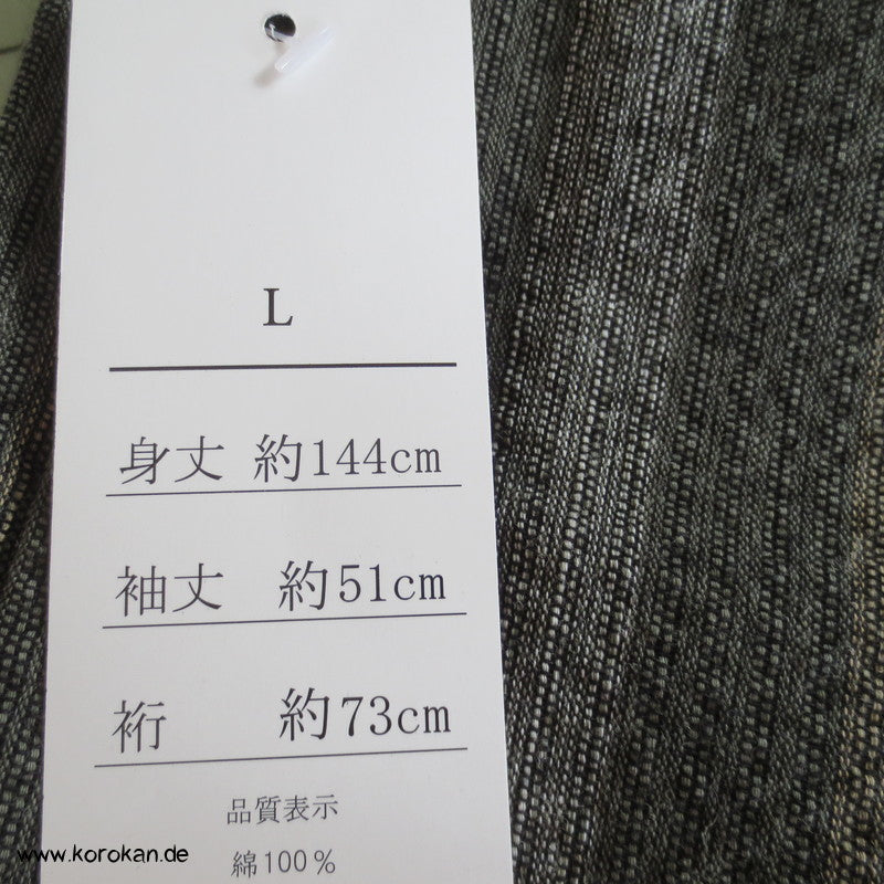 gestreifter dicker Krepp Yukata Kimono, reine Baumwolle