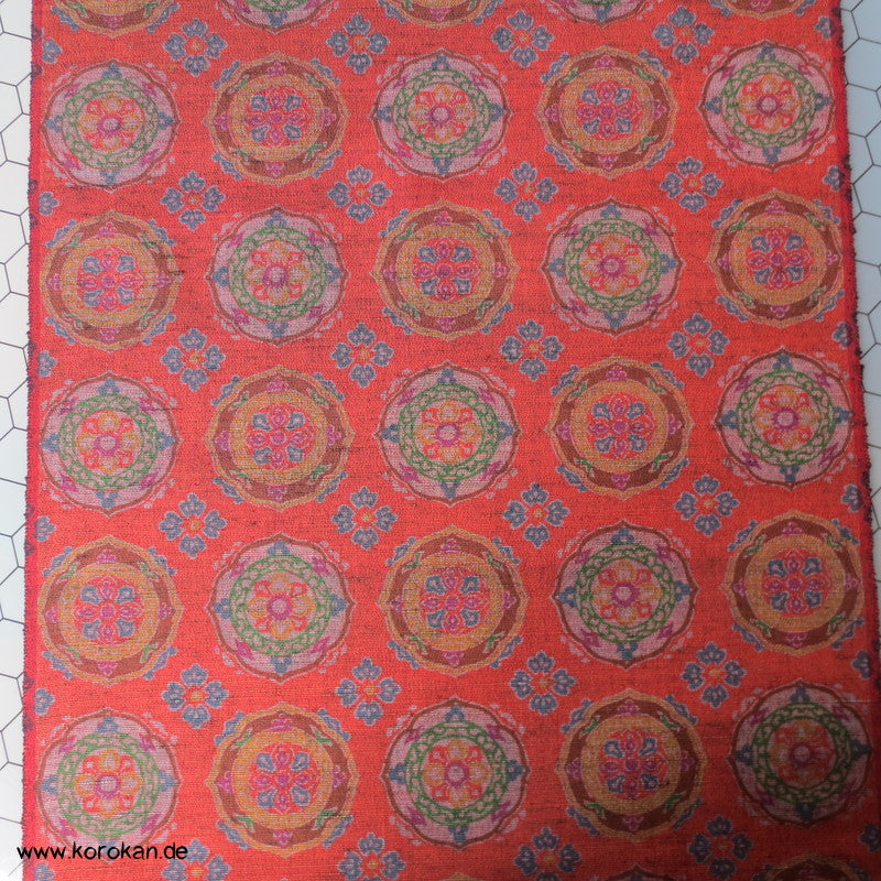 rost - bunte Ornamente Druck Kimono Mischgewebe