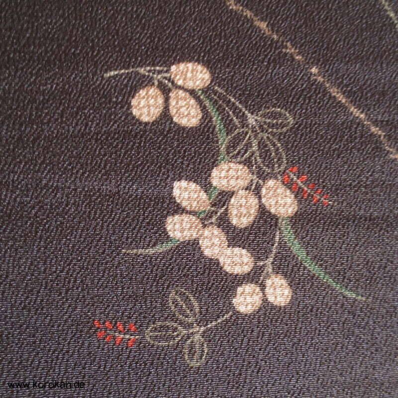 Nandina und Gräsern Kimono Crepe