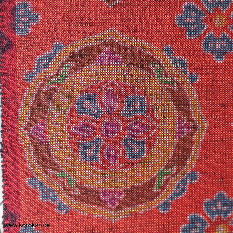 rost - bunte Ornamente Druck Kimono Mischgewebe