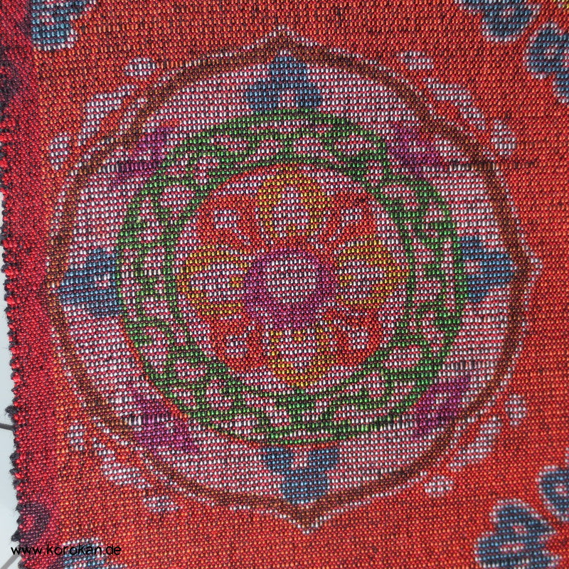 rost - bunte Ornamente Druck Kimono Mischgewebe