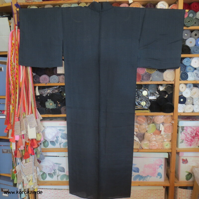 halbtransparenter Tsumugi Seiden Hitoe Hochsommer Kimono