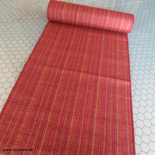 Streifen rot - bunt Kimono Wollmischgewebe