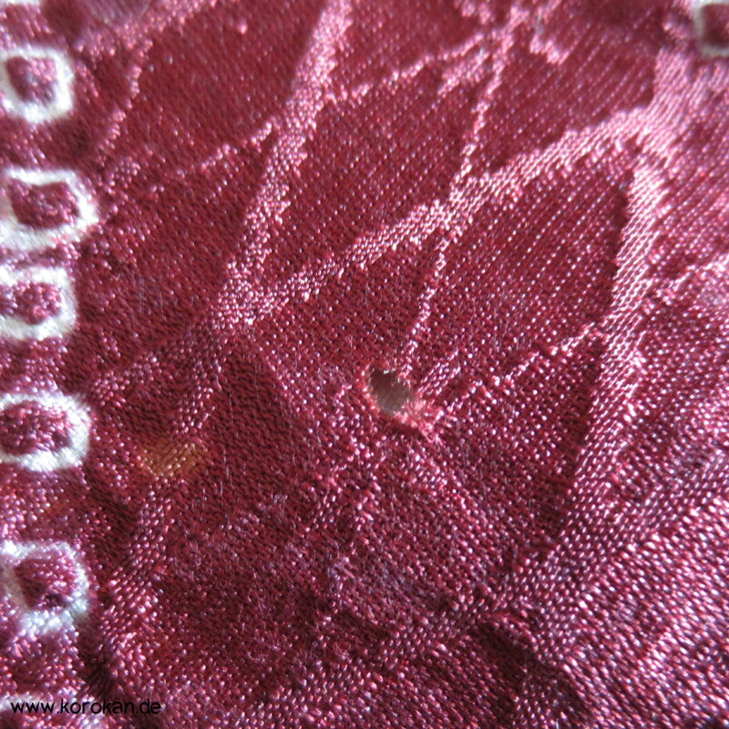 Full Shibori dunkelweinrote diagonal Streifen Haori Seiden Kimono Jacke