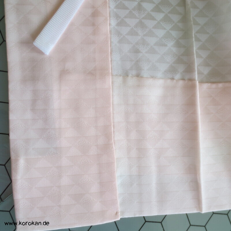 rosa fishscale Juban Unterkimono mit besticktem Han Eri Kragen