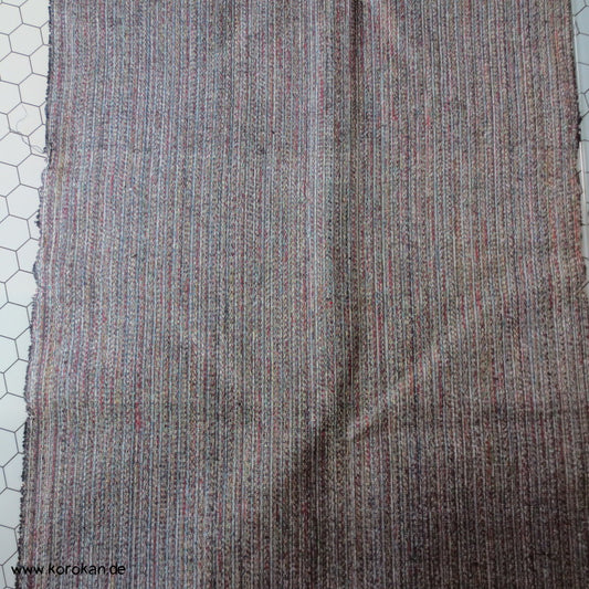 bunt feingestreifter Tsumugi Kimono Seide