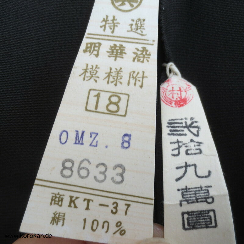 Tomesode, goldener Bambuswald Seiden Karieba