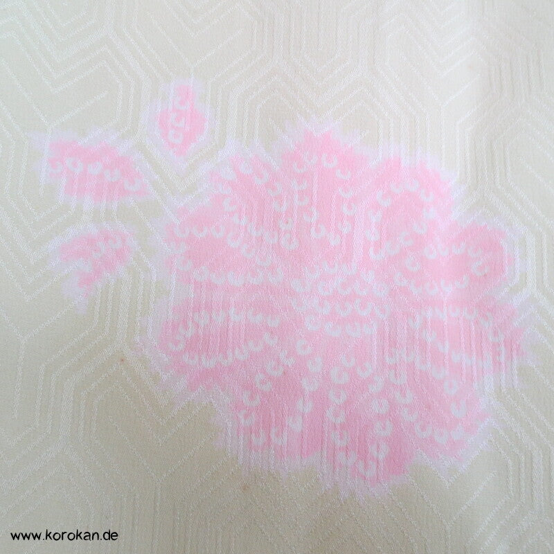 Blüten Shibori Elemente Seidendamast Juban Unterkimono