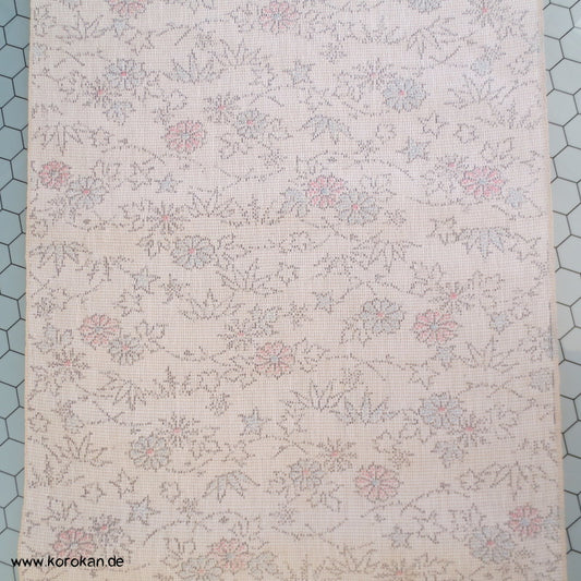 Chrysantheme Bambus Kasuri Crepe Georgette Wolle