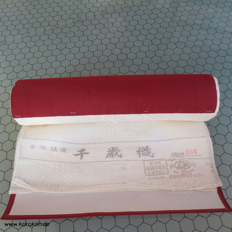 Shiromuku Braut Kimono Seiden Matelassé Tanmono