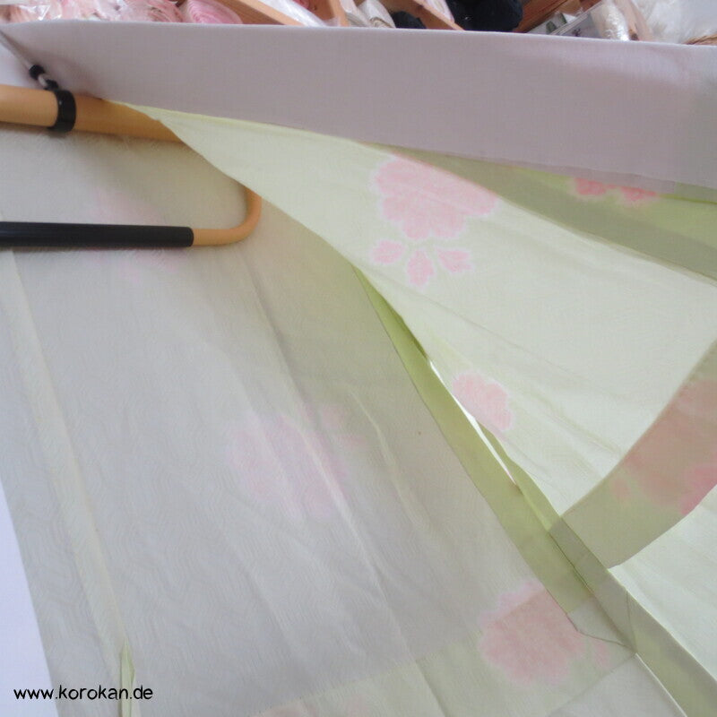 Blüten Shibori Elemente Seidendamast Juban Unterkimono