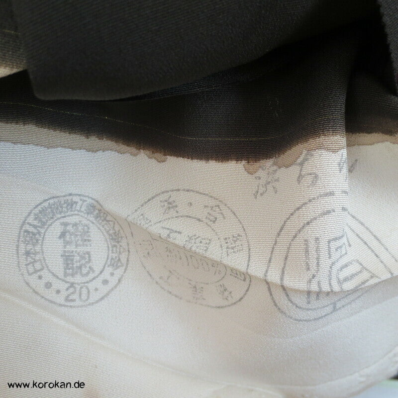 Tomesode, goldener Bambuswald Seiden Karieba