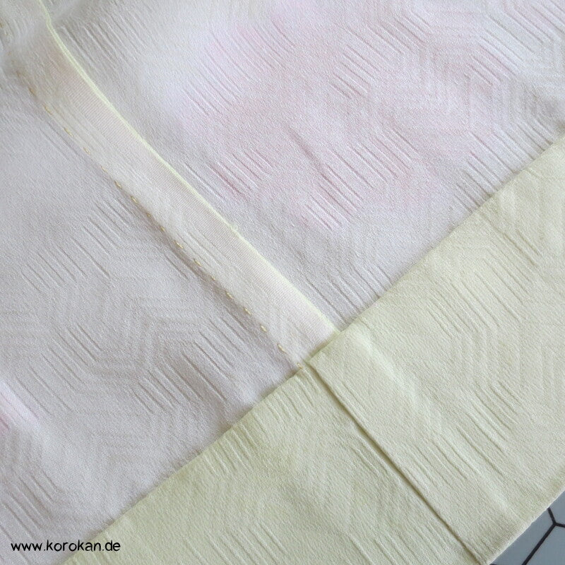 Blüten Shibori Elemente Seidendamast Juban Unterkimono