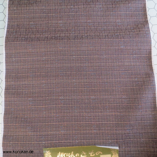 braun Strukturgewebe Wollstoff für Kimono Tanmono