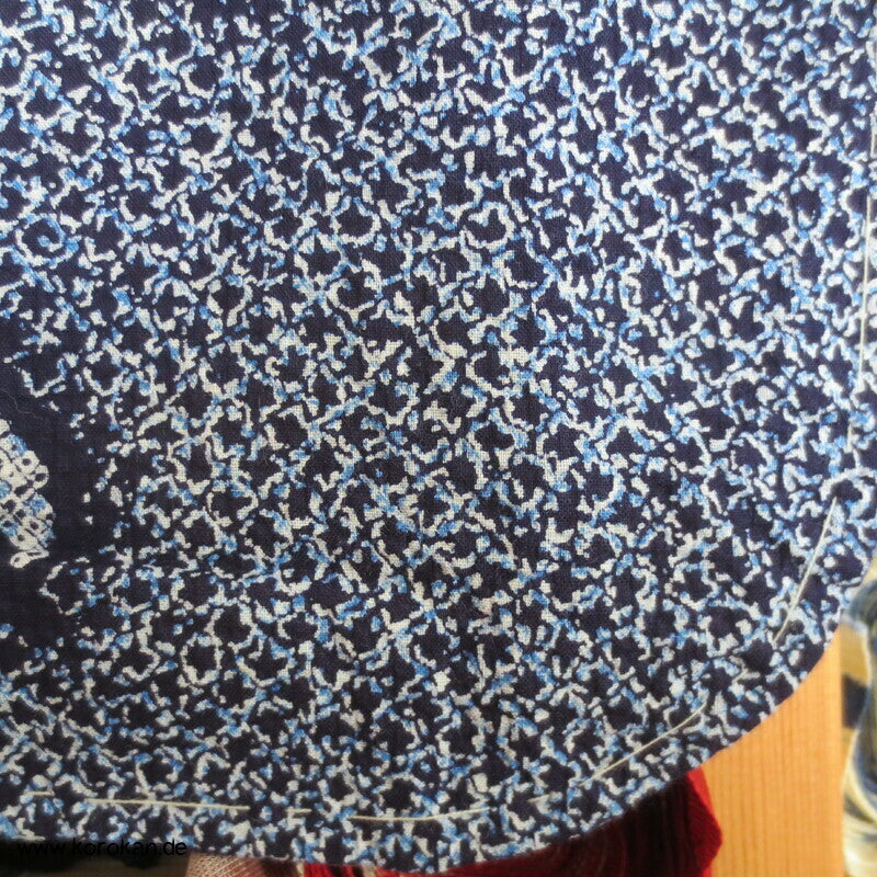 Fake Arimatsu Shibori Yukata, Baumwolle, Chrysanthemen