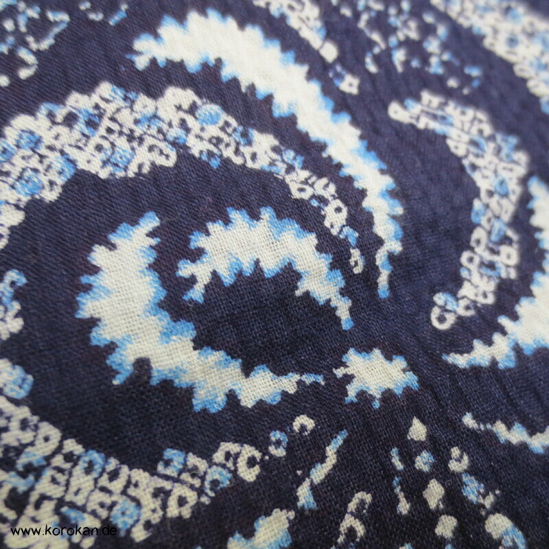 Fake Arimatsu Shibori Yukata, Baumwolle, Chrysanthemen