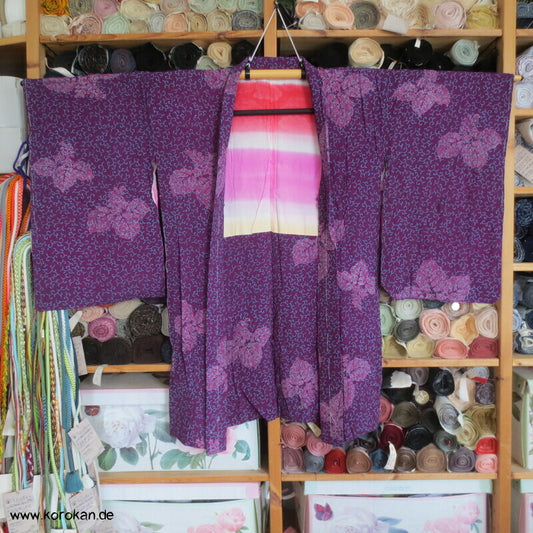 Murasaki violetter Haori Paulownia Arabesken