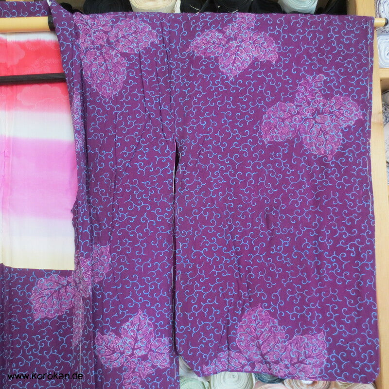 Murasaki violetter Haori Paulownia Arabesken